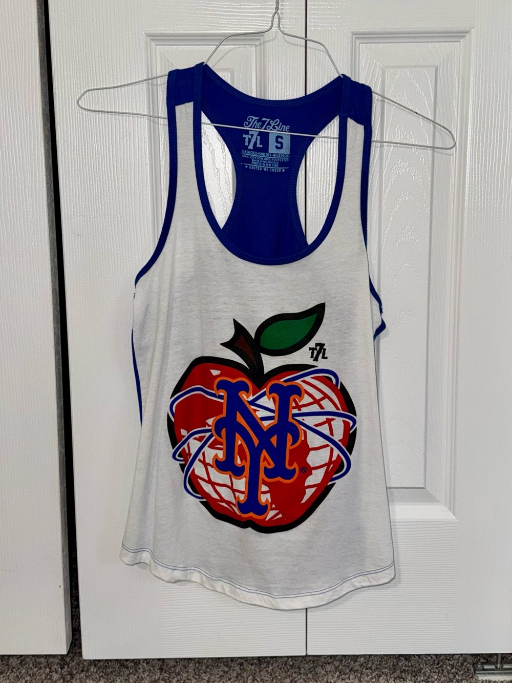 The 7 Line NY Mets Apple Graphic Racerback Tank